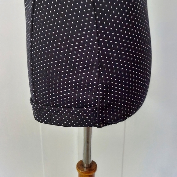 Vtg 40s‎ 50s Bradley Black White Polka Dot  Boy Leg Low Back One Piece Swimsuit - Picture 9 of 16